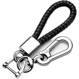 Tukellen - Llavero de piel para llavero de coche, regalo para hombre y mujer, duradero y cómodo