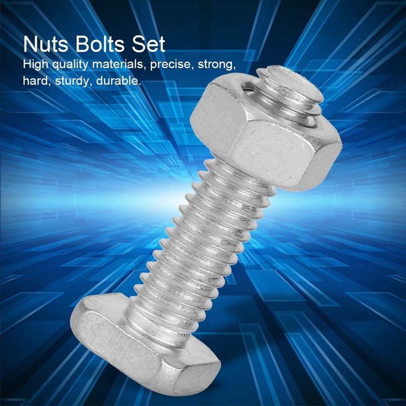 20 Set 22mm M6x22 Bolts and M6 Nut Aluminium Nuts