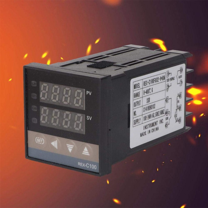 Temperature Control Set AC110V-240V 0-400℃ REX-C100 Thermostat for Temperature Control