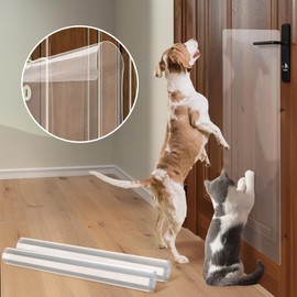 Heavy Duty Door Protector from Dog Scratching, Custom-Cut Anti Scratch Furniture Protector for Cat Dog, PVC Dog Scratch Door Protector to Protect Your Home Size (2-Pack 40'' x 16'')