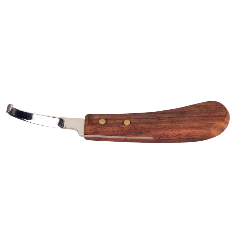 Steel Hoof Knife with Wooden Handle Pointed Cattle Livestock Hand