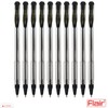 FLAIR FX 10 x 1.0mm Tip Dark BLACK Ballpoint Pens