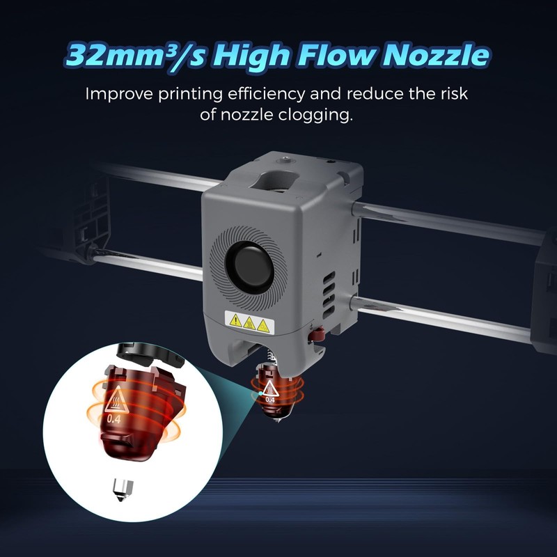 FLASHFORGE Adventurer 5M Nozzle, 0.6mm Hardened, 280℃ High Flow 32mm³/s