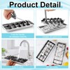 Booson 2 Set Stainless Steel Ice Cube Tray 18 Slot