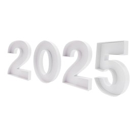 2025 Number Shaped Cardboard Charcuterie Decorative Trays Fillable, Party Food Display Platter for New Year Eve, Graduation (Large)