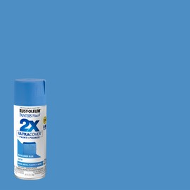 Rust-Oleum 334080-6PK Painter's Touch 2X Ultra Cover Spray Paint, 12 oz, Satin Wildflower Blue, 6 Pack