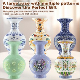 3D Puzzle Vases for Flowers, Arts and Crafts Hand-Assembled Vases for Adults, Building Block Decor Housewarning Gifts for Women & Men (Vase E)