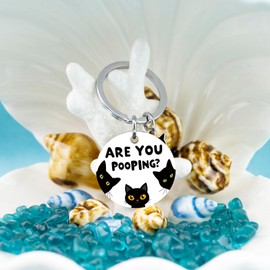 MigPio Stocking Stuffers for Teen Girls 2025 Black Cat Keychain Cat Themed Gifts for WomenTeen Stocking Stuffers Girls Funny Christmas Stocking