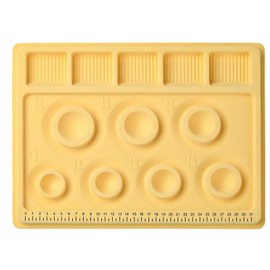 Bracelet Design Board Fits 13cm-19cm Bead Accessories Work Tray Handmade For Beginners With 5 Beads On Top (Yellow)