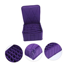 PACKOVE Essential Oil Organizer Bag Travel Storage Container for Essential Oils Nail Polish Purple Holder with Protective Design for Carrying and Easy