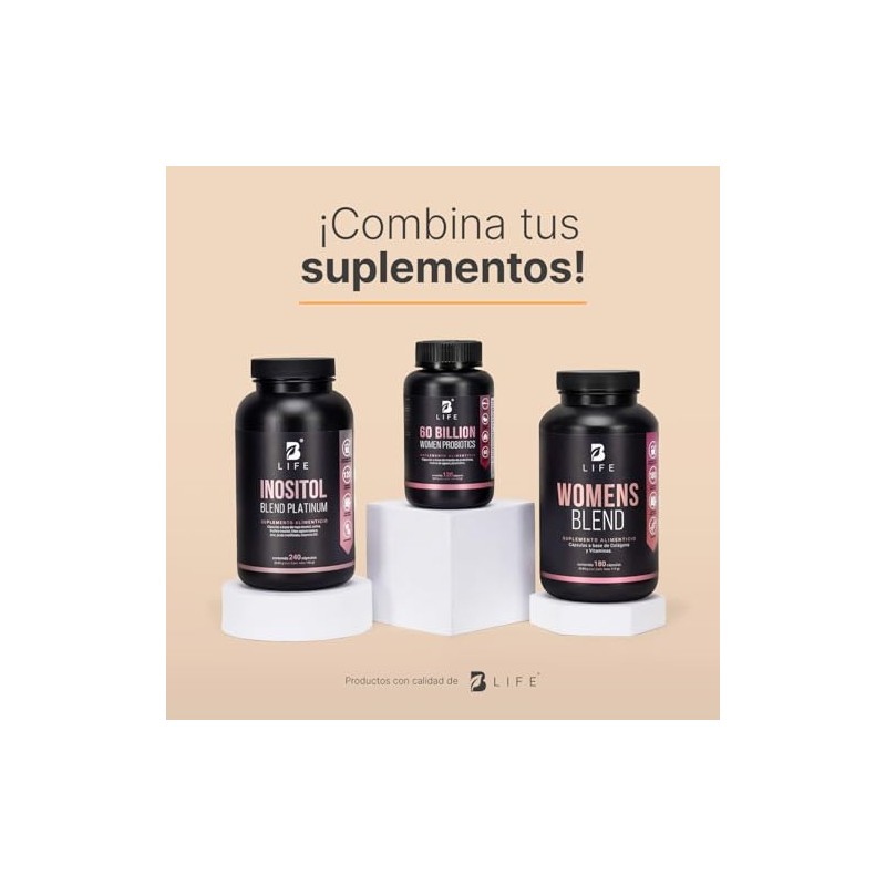 B Life Probióticos 60 Billones para Mujer 120 cápsulas
