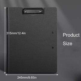 TBACW 2PCS A4 Clipboard Folder A4 Foldable Clipboards A4 Binder File Folder 360 Degree Flip Writing Pad with Horizontal and Vertical Double Clips Metal Clip for Office Medical Field School