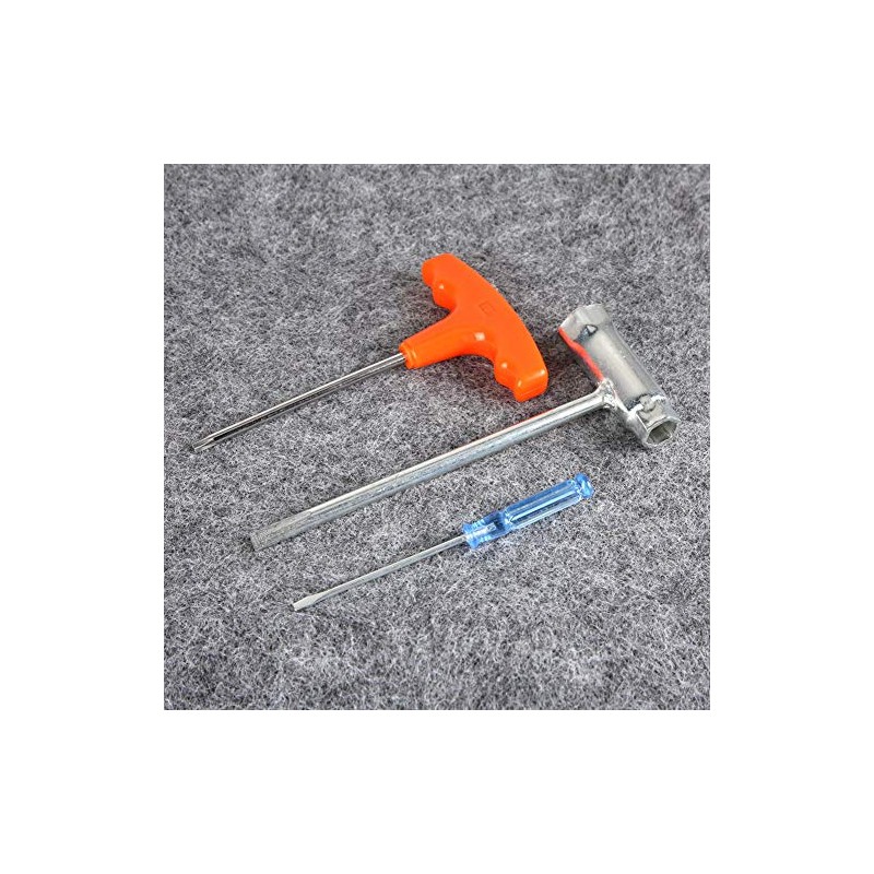 TOPINCN 3Pcs/Set Chainsaw Accessories, Pratical Metal Sleeve Socket Screwdriver Wrench