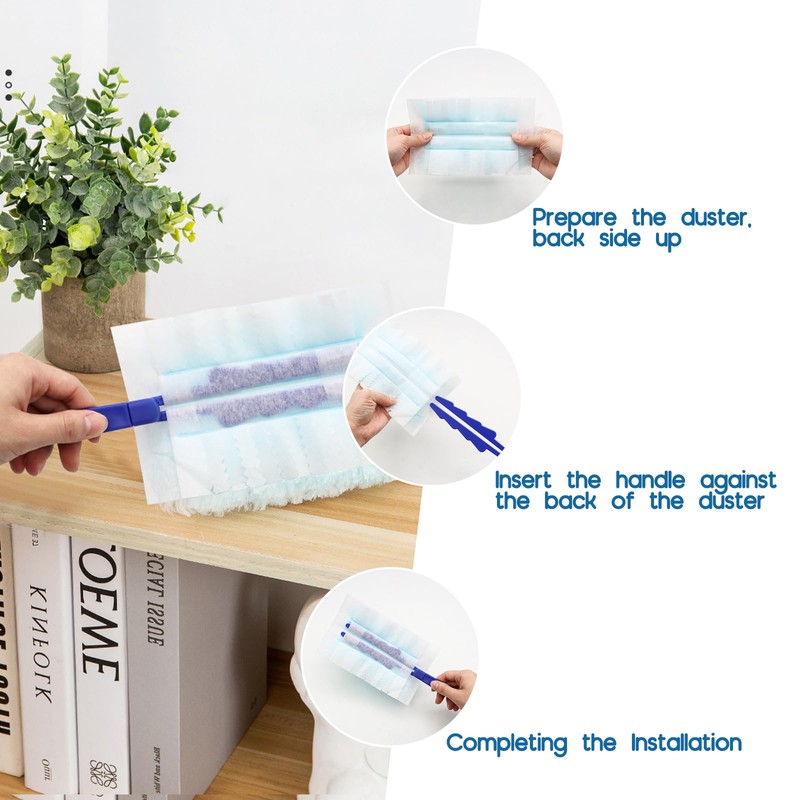 VEGCOO Pack of 20 Dust Magnet Set, Microfibre Duster +