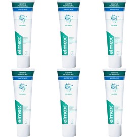 Elmex Sensitive Professional Toothpaste Gentle White 75 ml Pack of 6 (6 x 75 ml)
