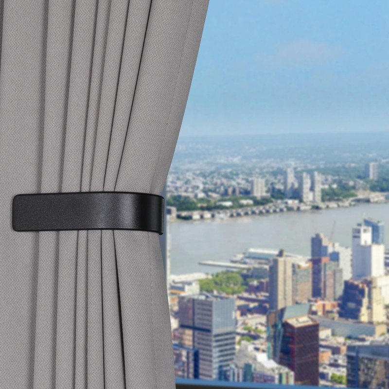 Groleca 4 Pack Modern Curtain Holdbacks Solid Aluminum U Shaped