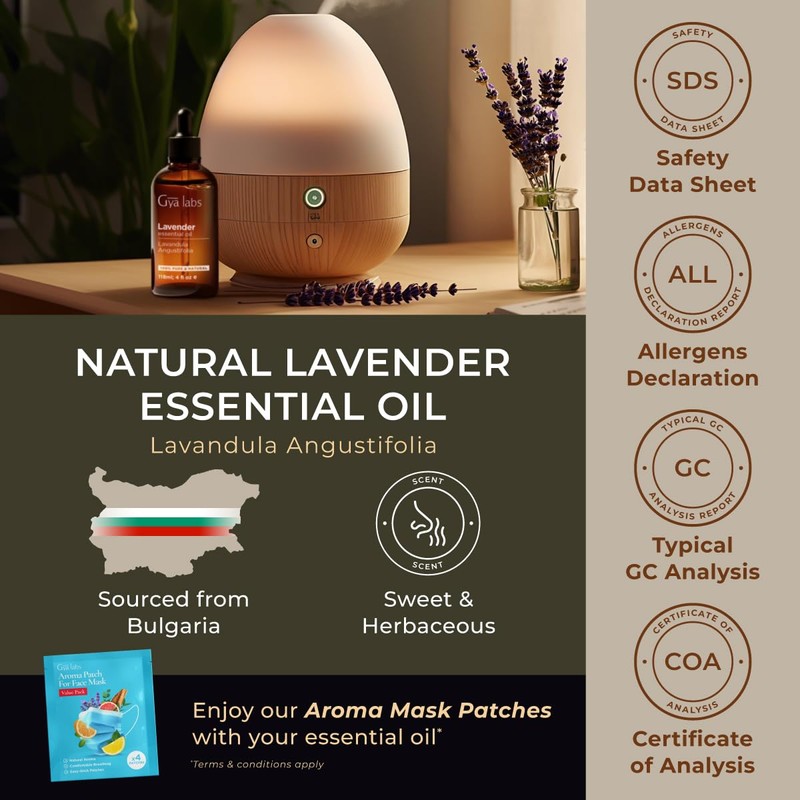 Gya Labs Gya Labs Lavender Essential Oil for Diffuser -