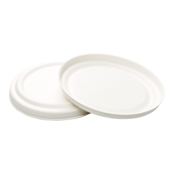 Restaurantware LIDS ONLY: Pulp Tek Lids For 15 Ounce Soup Cups 100 Durable Lids - Soup Cups Sold Separately Made From Sugarcane Fibers White Bagasse Lids For Soup Bowls