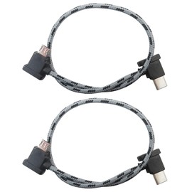 Zafina-UP Upgraded 2-Pack 30cm/11.8inch Data Transfer Cable for DJI Mavic Air 2 Drone Remote Controller RC Type-C for USB Android