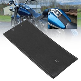 SHMTOOL Black PU Leather Gas Tank Panel Bib for Harley Softail Fatboy FLSTF Dyna Wide Glide FXDWG