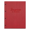 Handmade Certificate Folder with Your Own Name in Red Linen