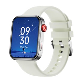 AOLON Smart Watches for Men Women (Answer/Make Calls), 1.91'' TFT HD Screen, 100+ Sports Modes Fitness Tracker, Heart Rate/Blood Oxygen/Sleep Monitor, IP67 Waterproof for Android/iOS, Silver