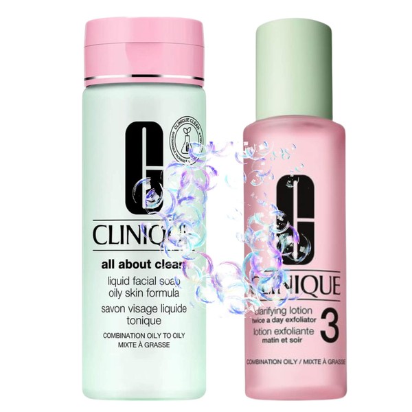 Oily Combination Skin Cleansing Bundle with Liquid Facial Soap Oily