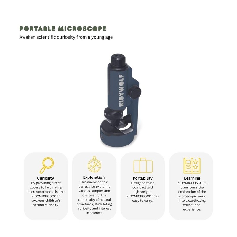 Kidywolf KidyMicroscope - Draagbare Microscoop voor Kinderen Kidywolf