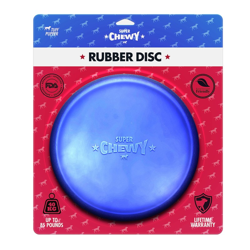 Tuff Pupper SuperChewy Tough Flying Disc Toy | Lifetime Replacement
