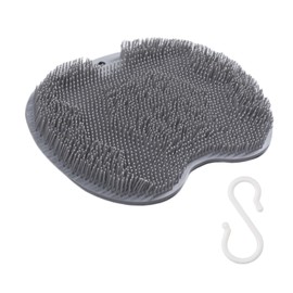 足洗いマット フットブラシ 人気 足裏ブラシ 足裏マッサージ 足あらう マット フットケアブラシ 足 ブラシ ボディブラシ 足洗いソープ 背中 ブラシ フットメジ 足裏 フットケア 足の臭い 足洗い 対策 足の匂い消し 角質ケア 吸盤付き 滑り止め 子供 消臭 お風呂 抗菌 柔らかい グレー