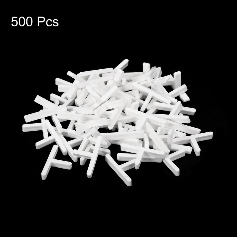 QUARKZMAN Pack of 500 Wall and Floor Tiles Plastic T-shape