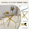 NicBex Small Dining Table Elegant 39" Round Dining Table Counter