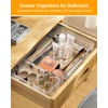 15 PCS Clear Plastic Drawer Organizers and Dividers, 4 Sizes
