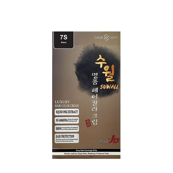 Su Wall Suwall Luxury Hair Color Cream 120g + 120g 7S Black