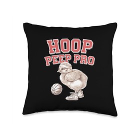 Sports Baby Chicks Basketball Lover Dynamic Active Art Throw Pillow
