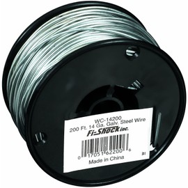 Fi-Shock WC-14200 200-Feet, 14 Gauge Spool Galvanized Steel Wire
