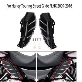 XFMT Black Mid Frame Air Deflector Trims for Harley Touring Road King Street Glide Road Glide Electra Glide Trike 2009-Later