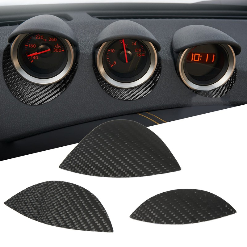 Dashboard Gauge Cover Decoration Carbon Fiber Replacement for NISSAN 370Z