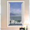 Renditions Gallery Open Window View Ocean Wave Gallery Wrapped Canvas