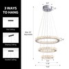 WECHAET Modern Round LED Chandeliers for Dining Room Light Fixture,