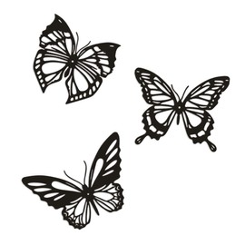 Povxlum 3Pcs Butterfly Metal Wall Decor Metal Wall Hanging Decor Farmhouse Rustic Home Office Bedroom Decor