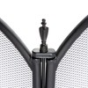 UniFlame Black 4-Fold 25-Inch Fireplace Screen
