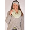 styleBREAKER 01016168 Women's Loop Scarf with Pearl Appliqué, Plain Colours,