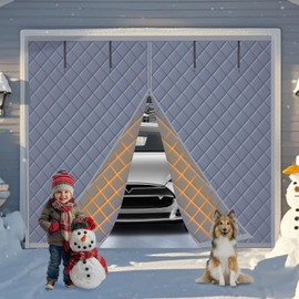 ABVRUN Garage Insulation Kit Garage Screen Doors for Winter for 1 car 8 * 7Ft Garage Door Insulation Kit Garage Door Cover, Made of Oxford Cloth and Thicken Cotton for Thermal Insulation Soundproof
