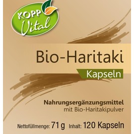 KOPP Vital® Organic Haritaki 120 Capsules - 71 g - Organic Haritaki Powder - High-quality workmanship for maximum purity