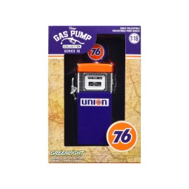 Wayne 505 Gas Pump DCD 1951 Union 76 Series 16 1/18 Diecast Replica Blue Orange Vintage Gas Pumps Greenlight DC Product Category