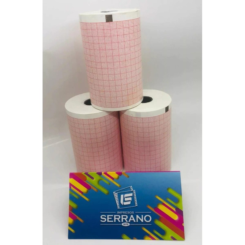 Impresos Serrano 3 Rollos Papel Para Electrocardiograma 80mm X 30m