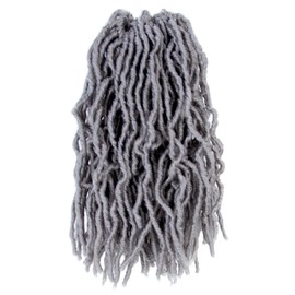 10 Inch Soft Locs Crochet Hair 6 Packs Short Straight Pre-looped New Faux Locs Crochet Hair,Grey