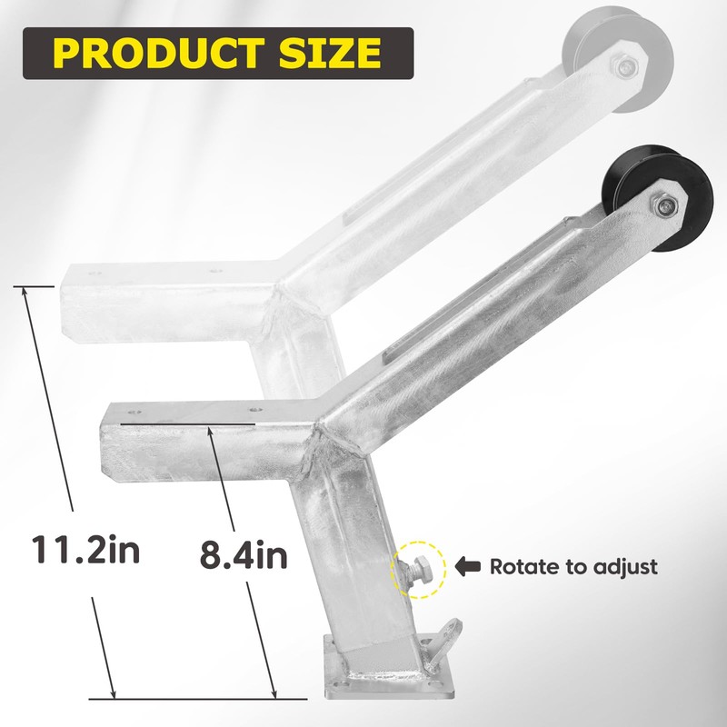 Boat Trailer Winch Post with Trailer Roller Compatible with 3"