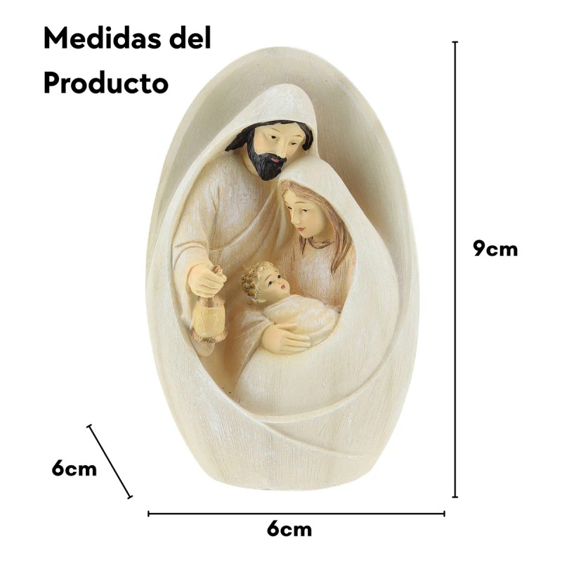 Nacimiento Navideño Pequeño Resina Figura Sagrada Familia